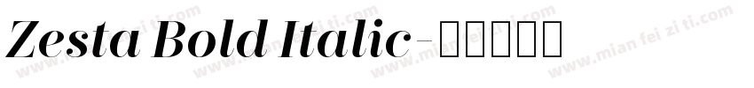 Zesta Bold Italic字体转换